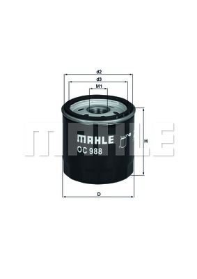 Фильтр масляный MAHLE OC988