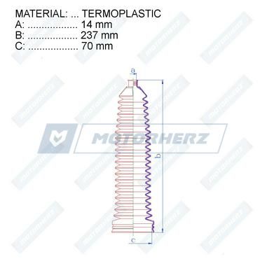 Пыльник рулевой рейки MotorHerz RDZ0450MG