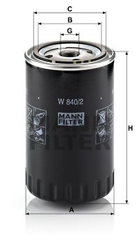 Фильтр масляный MANN-FILTER W8402