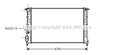 Радиатор системы охлаждения AVA RT2149