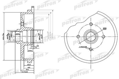 Барабан тормозной задний PATRON PDR1184