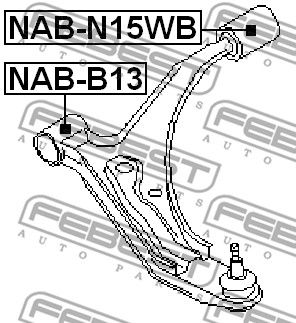 Сайлентблок FEBEST NABN15WB