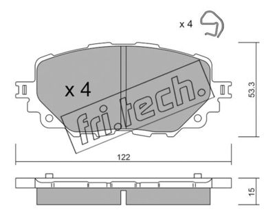 Комплект колодок для дискового тормоза TRUSTING 10860