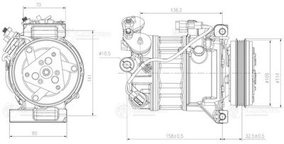 Компрессор кондиционера LUZAR LCAC1055