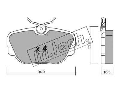 Колодки тормозные дисковые передние BESER 3600