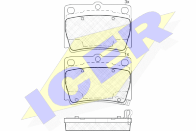 Колодки тормозные дисковые задние ICER 181719