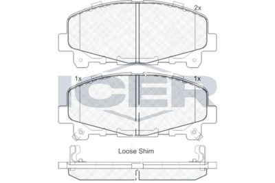 Колодки тормозные передние ICER 181894