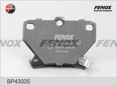 Колодки тормозные дисковые FENOX BP43035