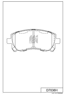 Колодки тормозные передние с антискрипной пластиной MK KASHIYAMA D7036H