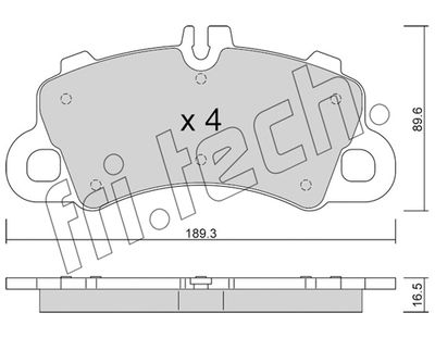 Комплект колодок для дискового тормоза TRUSTING 12590