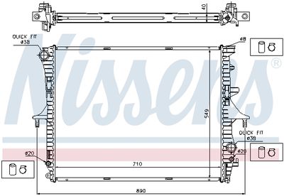 Радиатор системы охлаждения NISSENS 65276A