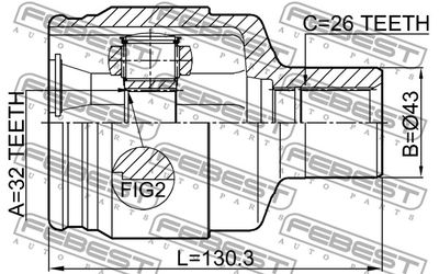 ШРУС внутренний правый FEBEST 1011EVMTRH