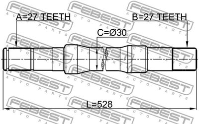 Полуось правая FEBEST 1012C100RH