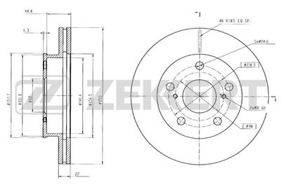 Диск тормозной PMC PRF022