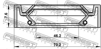 Сальник привода FORD 7T4Z7R284A