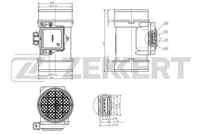 Датчик массового расхода воздуха Zekkert SE1022