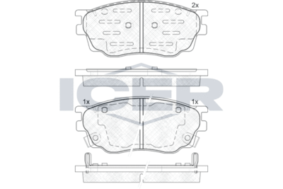 Колодки тормозные дисковые ICER 181542200