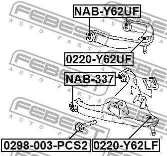 Болт FEBEST 0298003PCS2