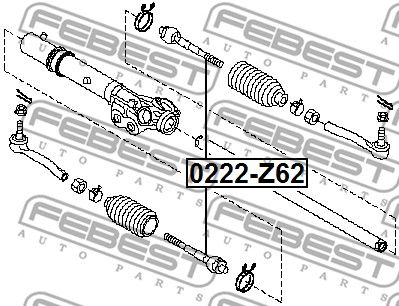 Тяга рулевая FEBEST 0222Z62