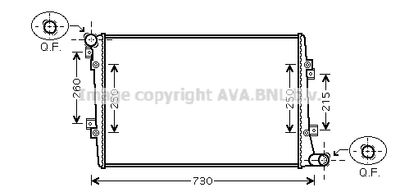 Радиатор системы охлаждения AVA VNA2255
