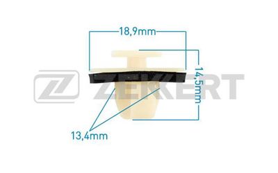 Клипса крепежная Zekkert BE1527