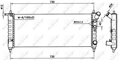 Радиатор охлаждения двигателя NRF 58154