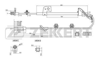Датчик АБС задний левый Zekkert SE6167