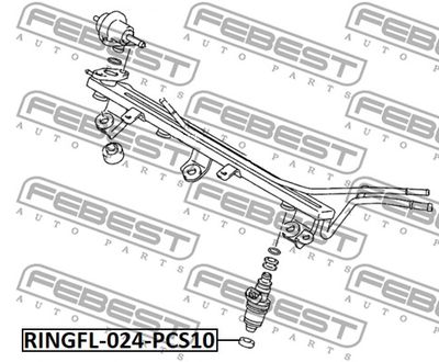 Кольцо уплотнительное форсунки FEBEST RINGFL024PCS10