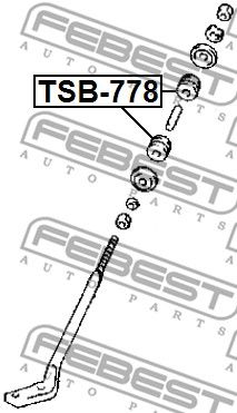 Сайлентблок рычага подвески FEBEST TSB778