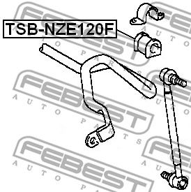 Втулка стабилизатора переднего FEBEST TSBNZE120F