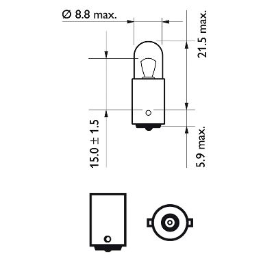 Лампа накаливания PHILIPS 12929CP