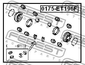 Ремкомплект тормозного суппорта FEBEST 0175ET196F