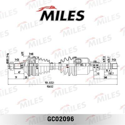 Привод в сборе правый Miles GC02096
