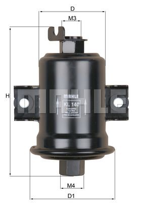Фильтр топливный MAHLE KL140