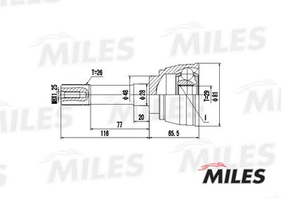 ШРУС наружный Miles GA20446
