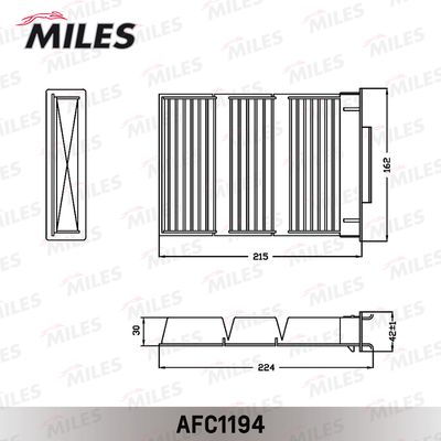 Фильтр салона угольный Miles AFC1194