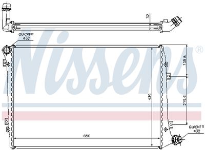 Радиатор системы охлаждения NISSENS 65291A