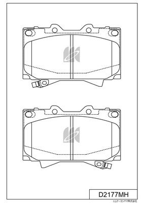 Колодки тормозные дисковые MK KASHIYAMA D2177MH
