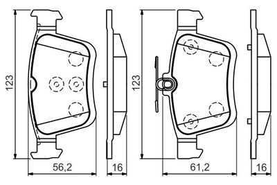 Колодки тормозные задние BOSCH 0986494659