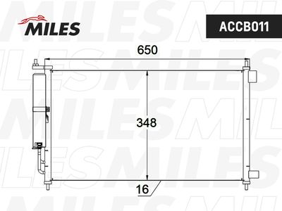 Радиатор кондиционера Miles ACCB011
