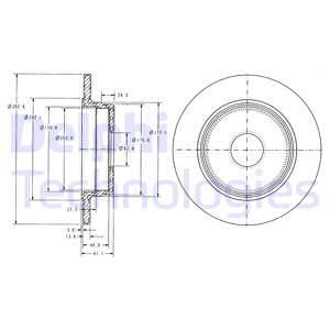 Диск тормозной DELPHI BG2510
