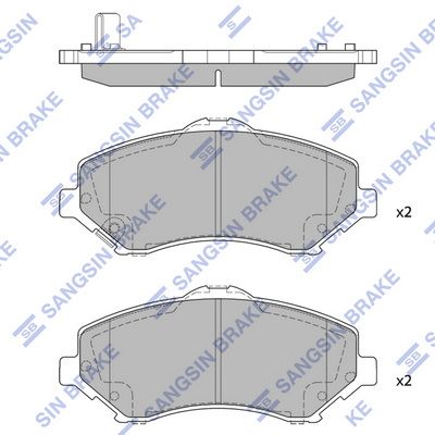 Колодки тормозные дисковые SANGSIN SP2185