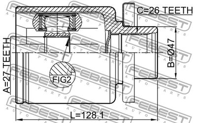 ШРУС внутренний левый FEBEST 2311T5LH