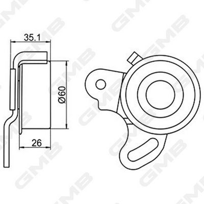 Ролик ГРМ натяжной GMB GT10010