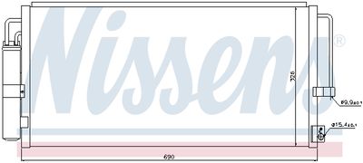 Радиатор кондиционера NISSENS 94884