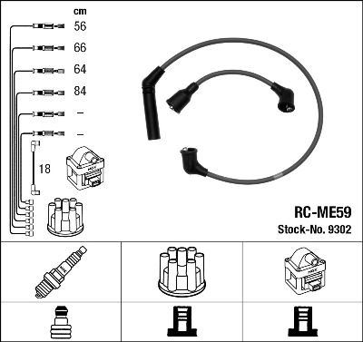 Комплект проводов высоковольтных NGK 9302