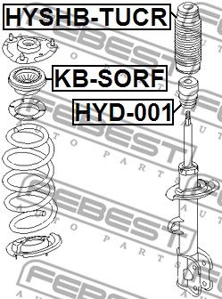 Подшипник передней опоры амортизатора FEBEST KBSORF