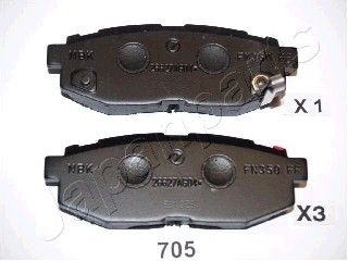 Комплект колодок для дискового тормоза JAPANPARTS PP705AF