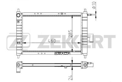 Радиатор охлаждения двигателя Zekkert MK1181