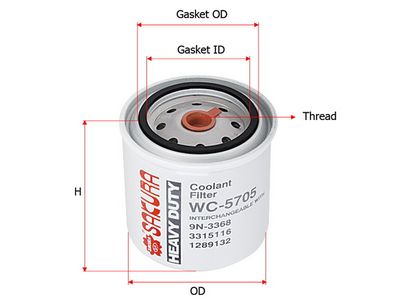 Фильтр системы охлаждения SAKURA WC5705